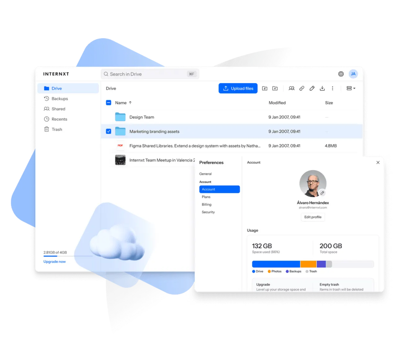 Internxt Private Cloud Storage Solutions Screenshot 2026