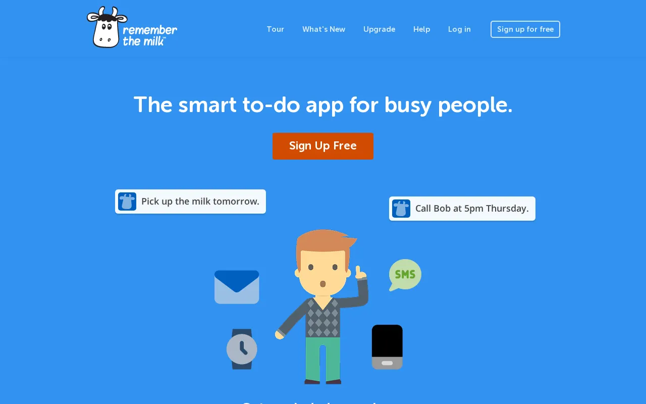Remember The Milk Task Management Interface Homepage 2026